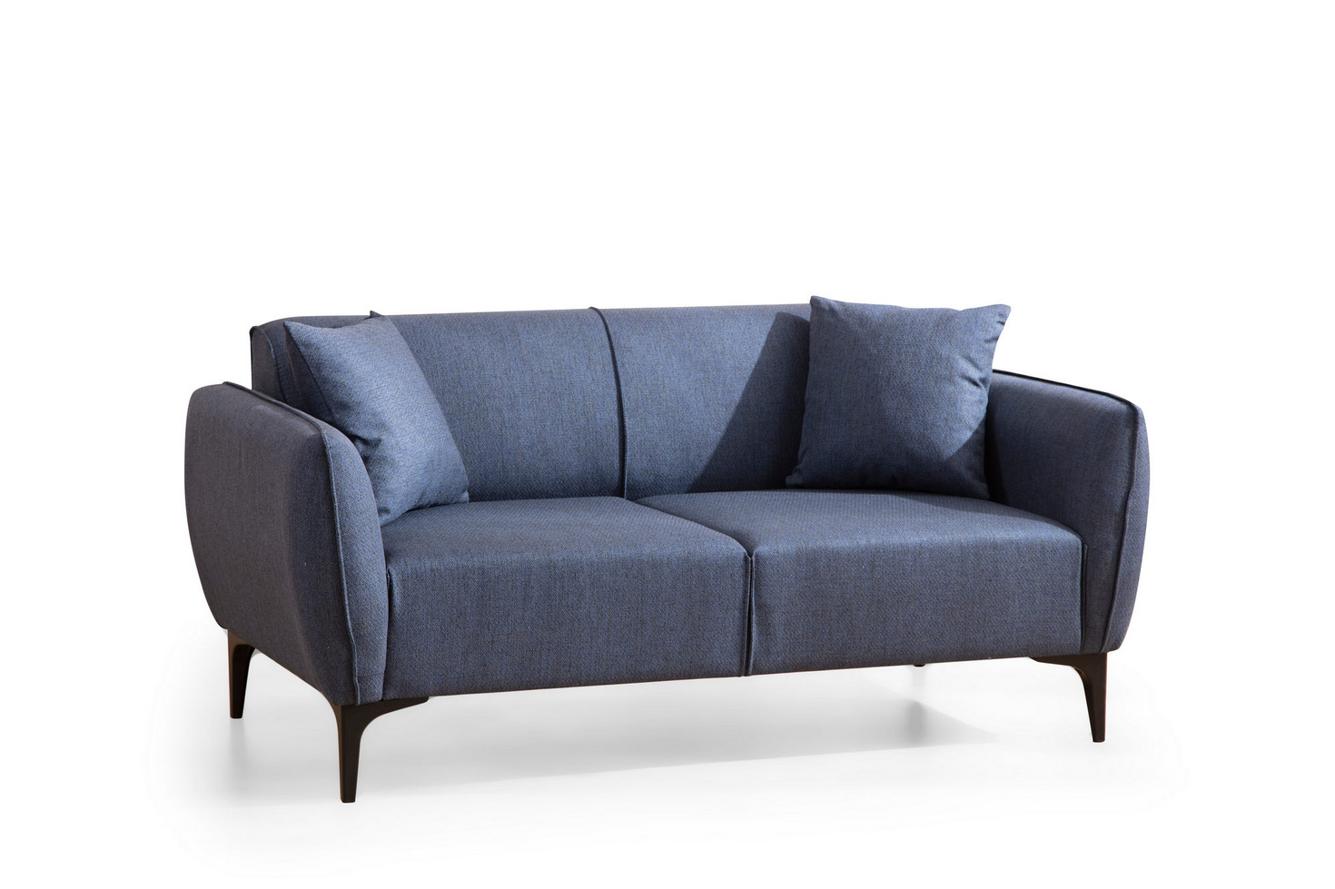 Norda Design stilig 2-seters sofa, 160 cm | bøkramme, 100% polyester, inkluderer 2 puter | moderne industriell design