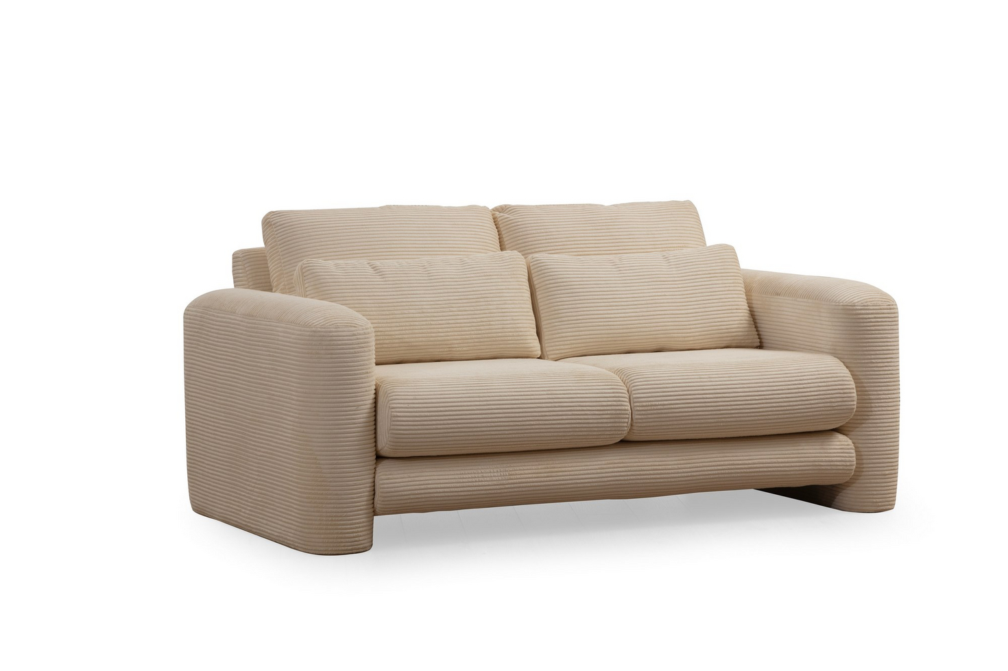 Norda Design 2-seters sofa, bøkramme, 100% polyester, 180x97x73 cm | myke skumputer, flyttbart design