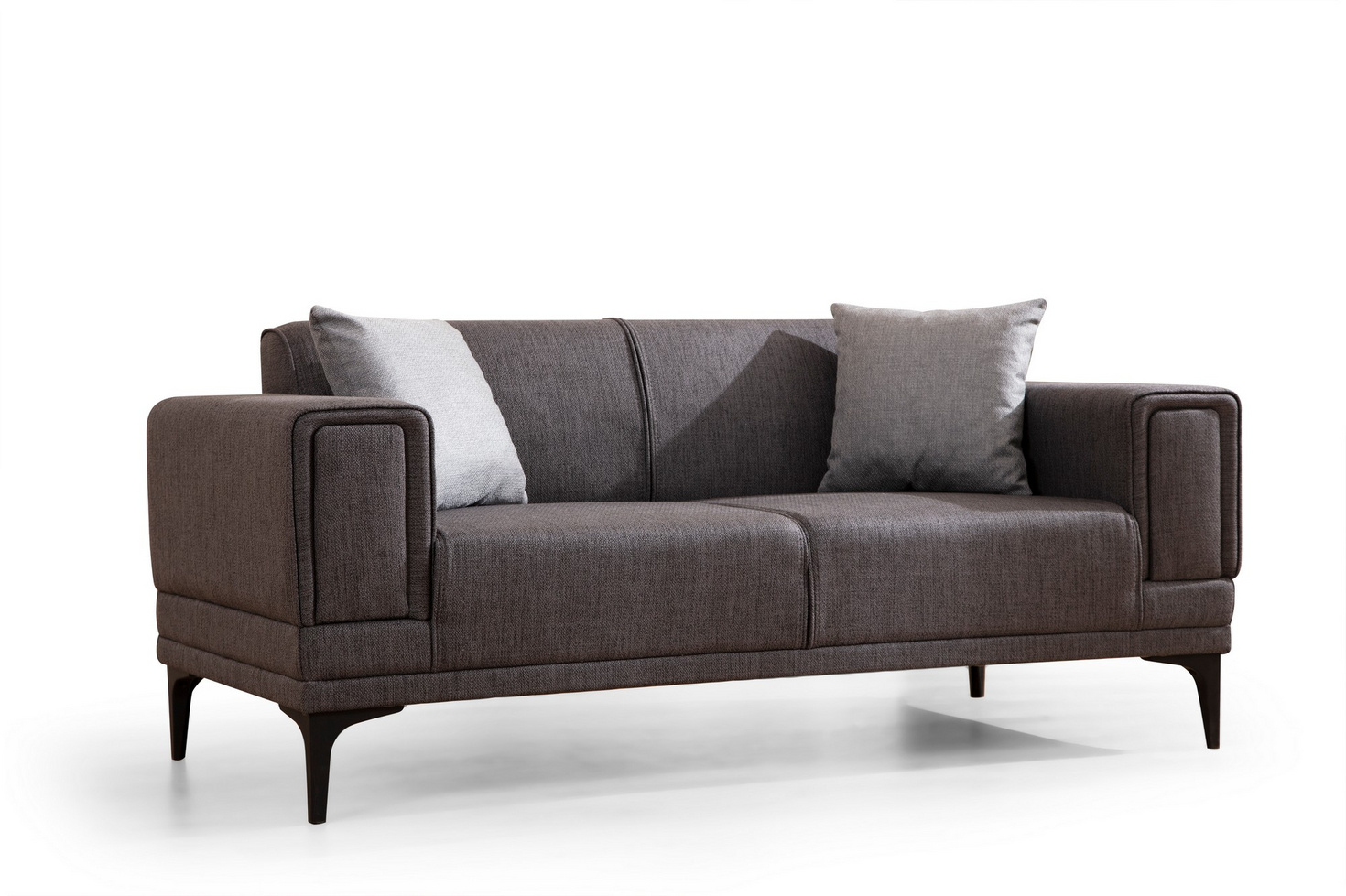 Norda Design stilig 2-seters sofa, 170 cm | bøkramme, 100% polyester, lettstelt stoff | moderne komfort