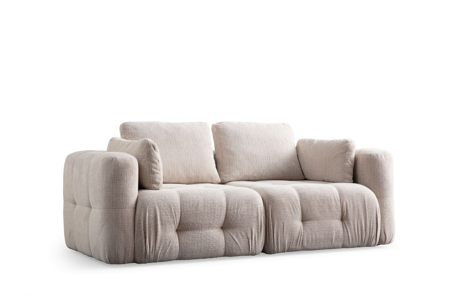 Norda Design 2-seters sofa, 300 cm | bøkramme, 100% polyester, mykt skum, puter inkludert | moderne komfort