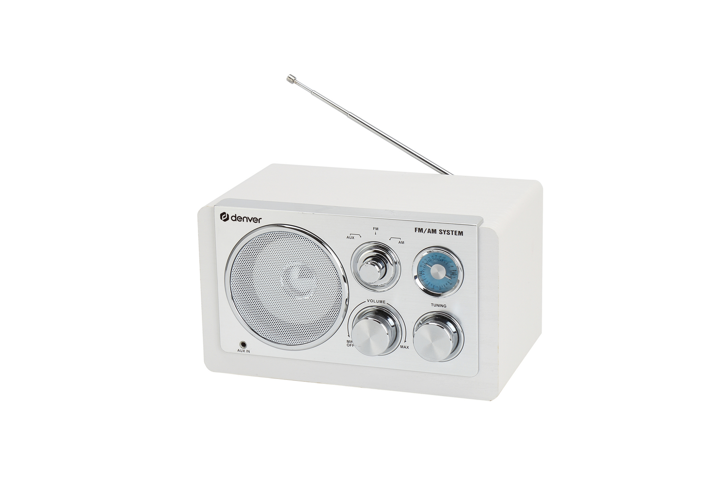 Denver TR-63W FM-radio, hvit