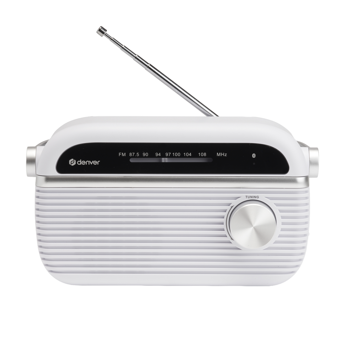 Denver TRB-67W FM-radio med Bluetooth, hvit