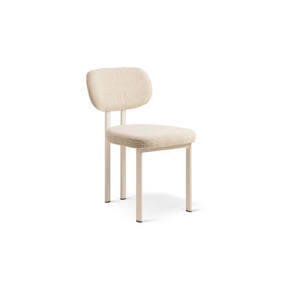 Cosmopolitan Design bouclé-stoler, 2 stk., "Sam", 1-seter, 51 × 52 × 82 cm, kremfargede ben, beige