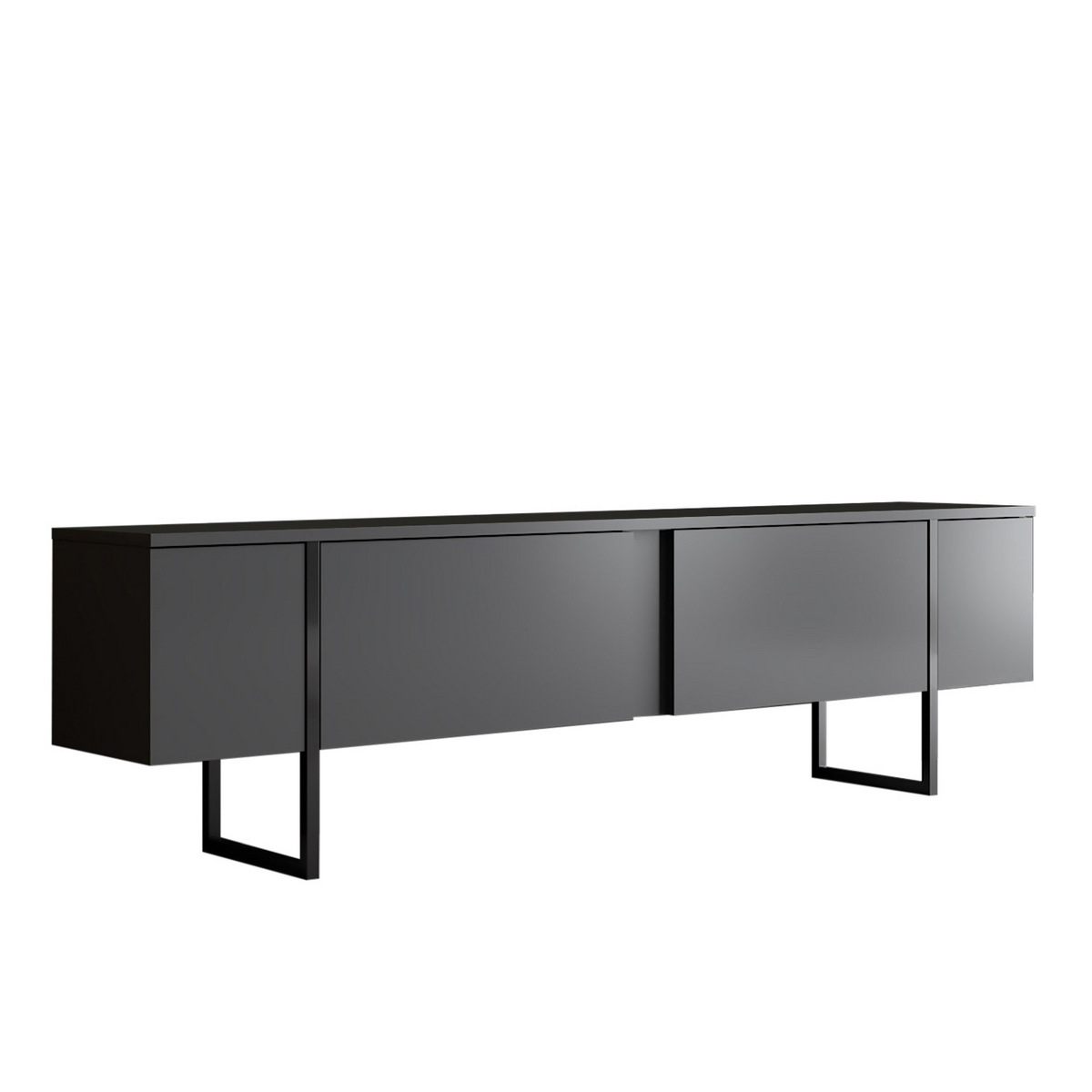 Norda Design moderne TV-benk med metallben, 180x30x50 cm | 100% melaminbelagt, 18 mm tykk