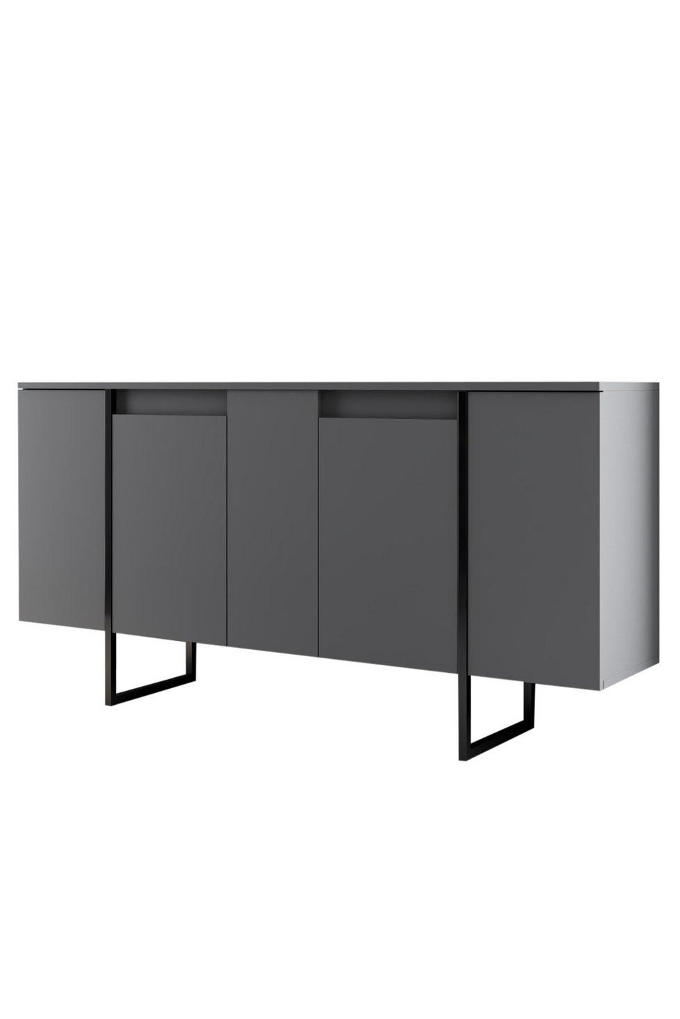 Norda Design moderne konsollbord, 160x35x80 cm | 100% melaminbelagt, metallben | industriell design