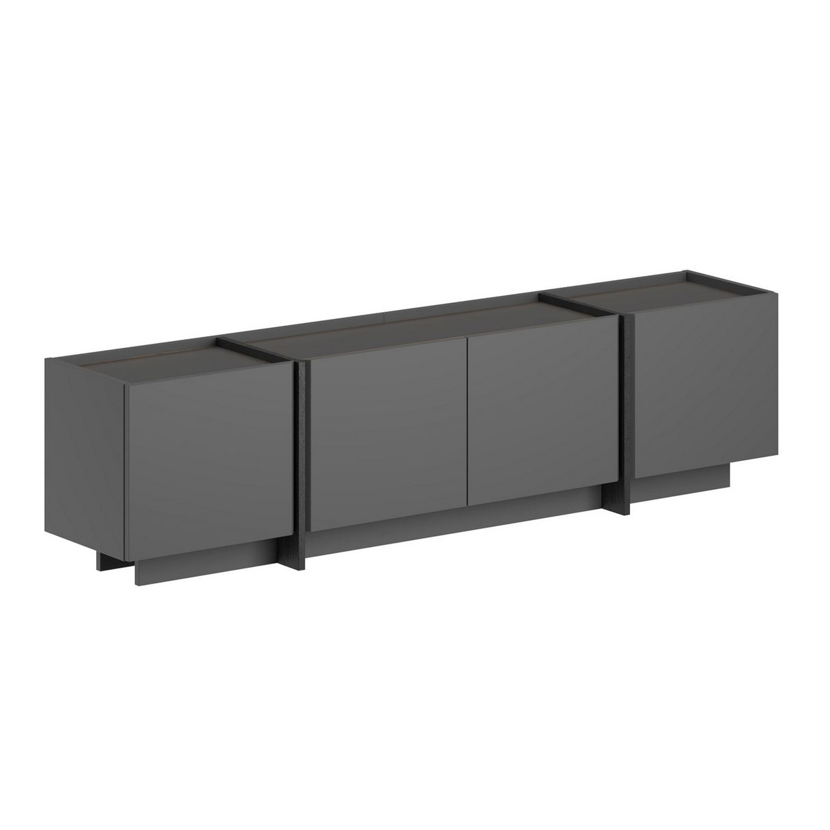 Norda Design moderne TV-benk, 180 cm | 100% melaminbelagt, myktlukkende hengsler, 18 mm tykk