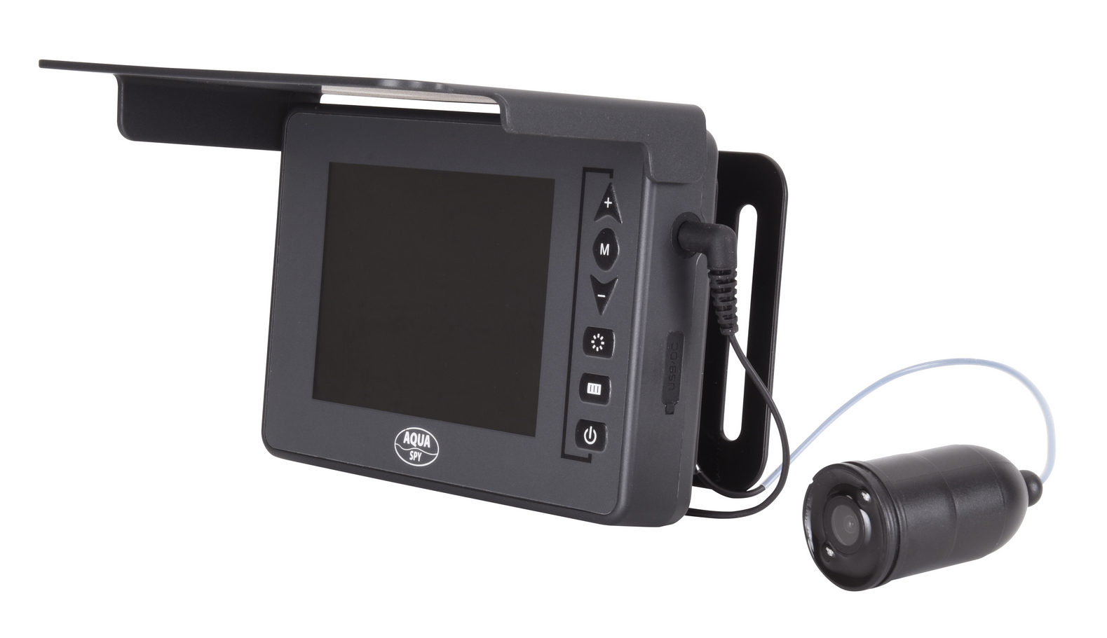Aqua Spy undervannskamera, 3,7-tommers skjerm, 15 m kabel, fast kabelspole, oppløsning 320x240, bildevinkel 120°