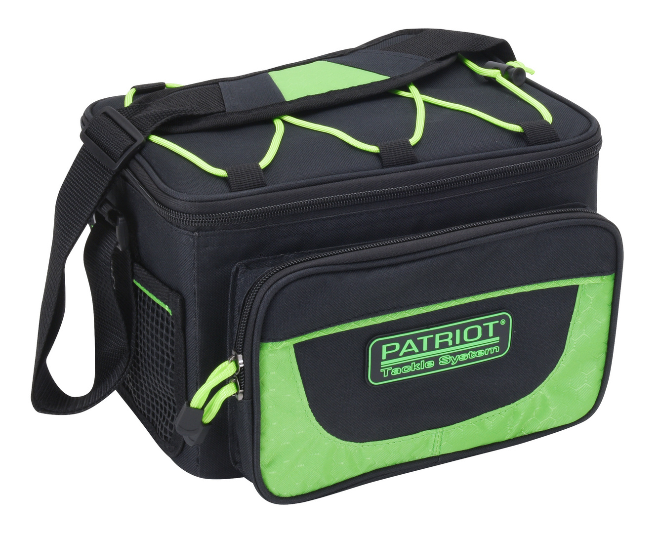 Patriot Tackle System Medium grønn/svart slukboksveske, inkl. 4 slukbokser i størrelse Medium