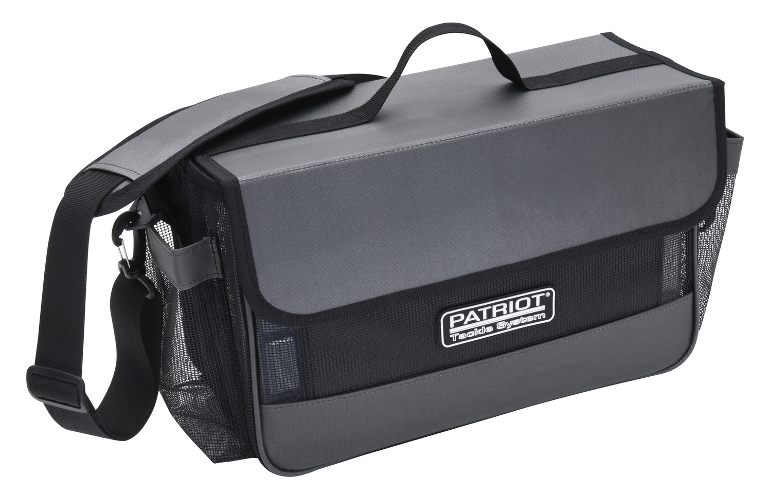 Patriot MultiBag slukboksveske med jiggpanel og mulighet for rekkefeste, inkl. 3 slukbokser i størrelse Large
