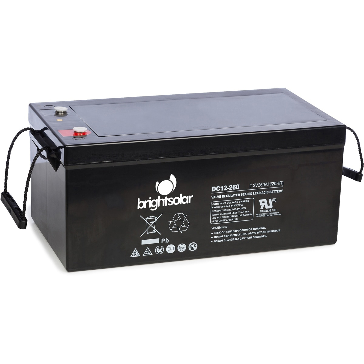 BrightSolar vedlikeholdsfritt AGM-batteri DC12-260Ah