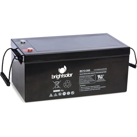 BrightSolar vedlikeholdsfritt AGM-batteri DC12-260Ah