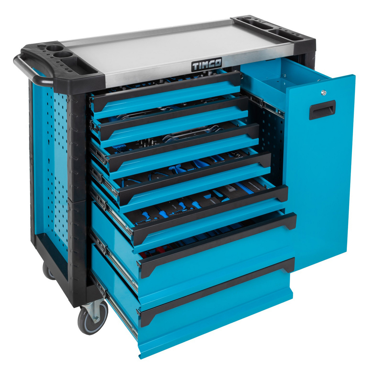 Timco verktøyvogn med verktøy Elite 7+1 skuffer 275 deler