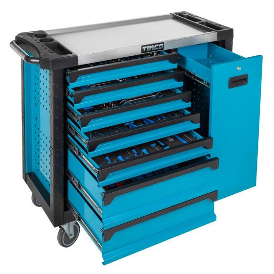 Timco verktøyvogn med verktøy Elite 7+1 skuffer 275 deler