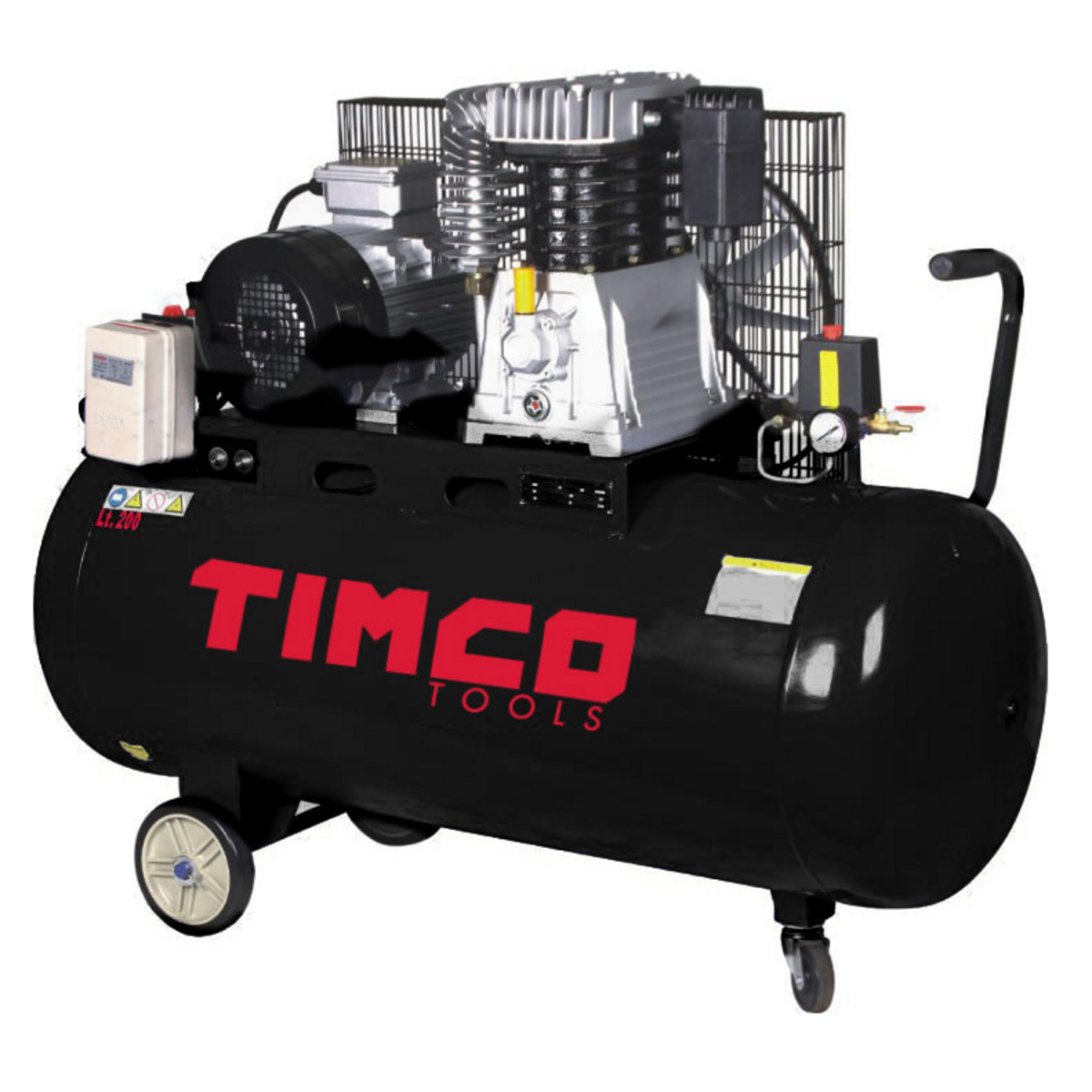 Timco remdrevet kompressor 4 HP 200 l