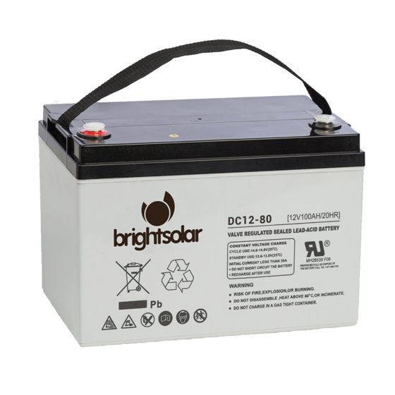 BrightSolar vedlikeholdsfritt AGM-bobilbatteri DC12-80Ah