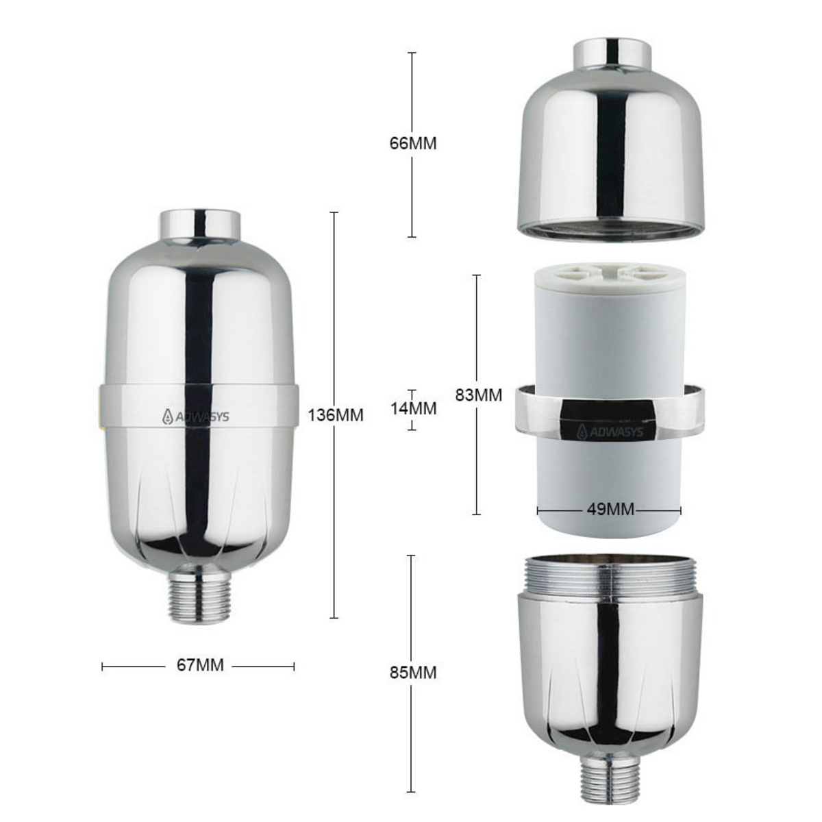 Adwasys erstatningsfilter til dusjfilter Vitalfresh-01