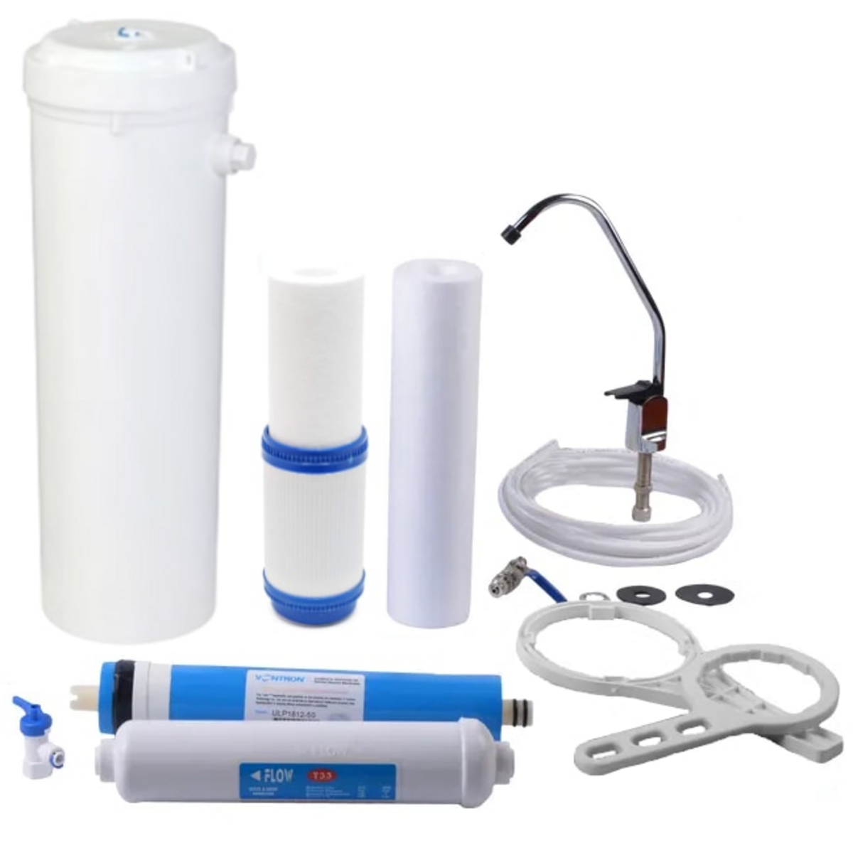 Adwasys 4-trinns omvendt osmose vannrensesystem uten boosterpumpe RO190