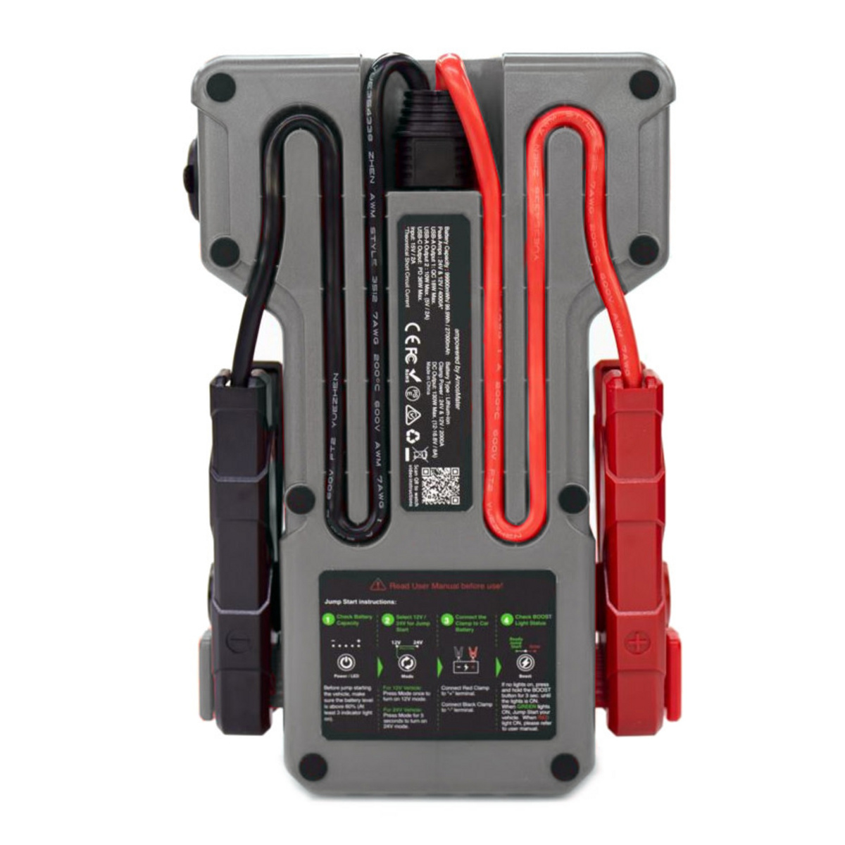 Motorwerk heavy duty nødstarter 12/24 V 27000 mAh
