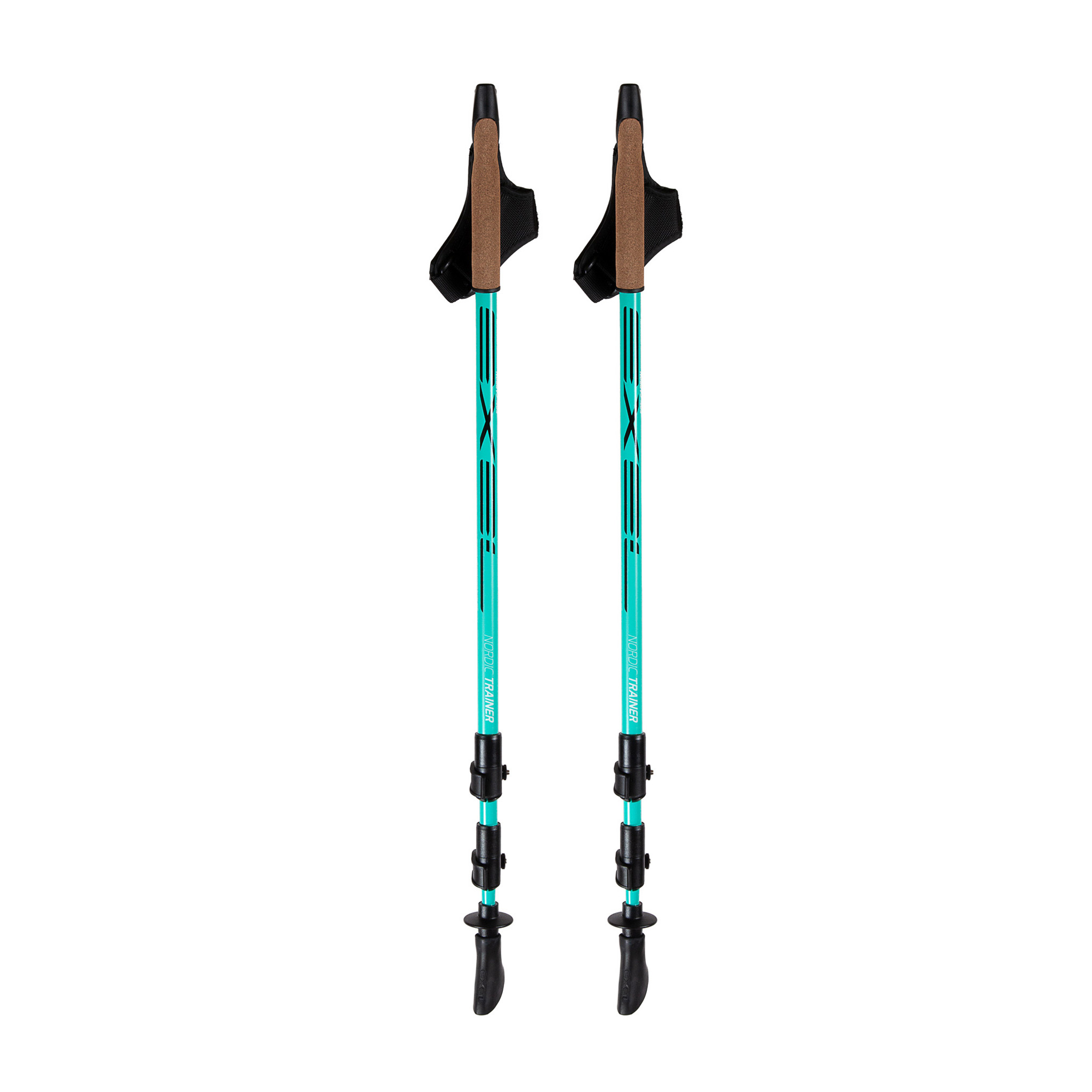 Exel Nordic Trainer OEB QR Justerbare staver for stavgang Cyan 100–135 cm
