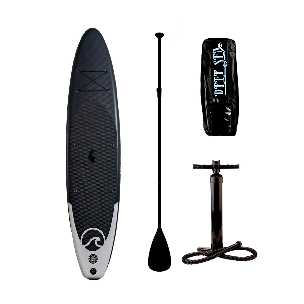 Deep Sea SUP Brett Sett XXL (330cm), svart