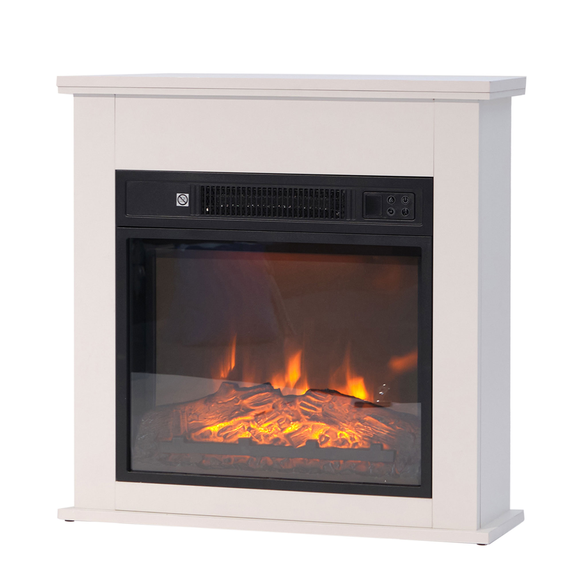 Lykke Elektrisk Peis S, 2000W, Hvit