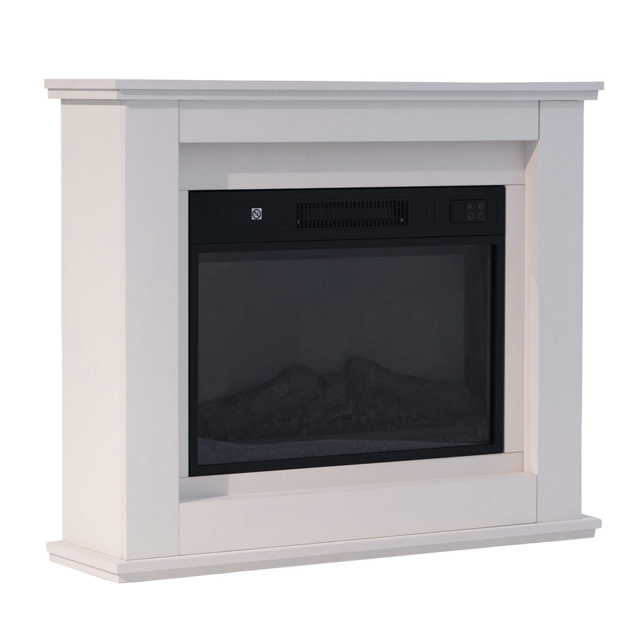 Lykke Elektrisk Peis L, 2000W, Hvit