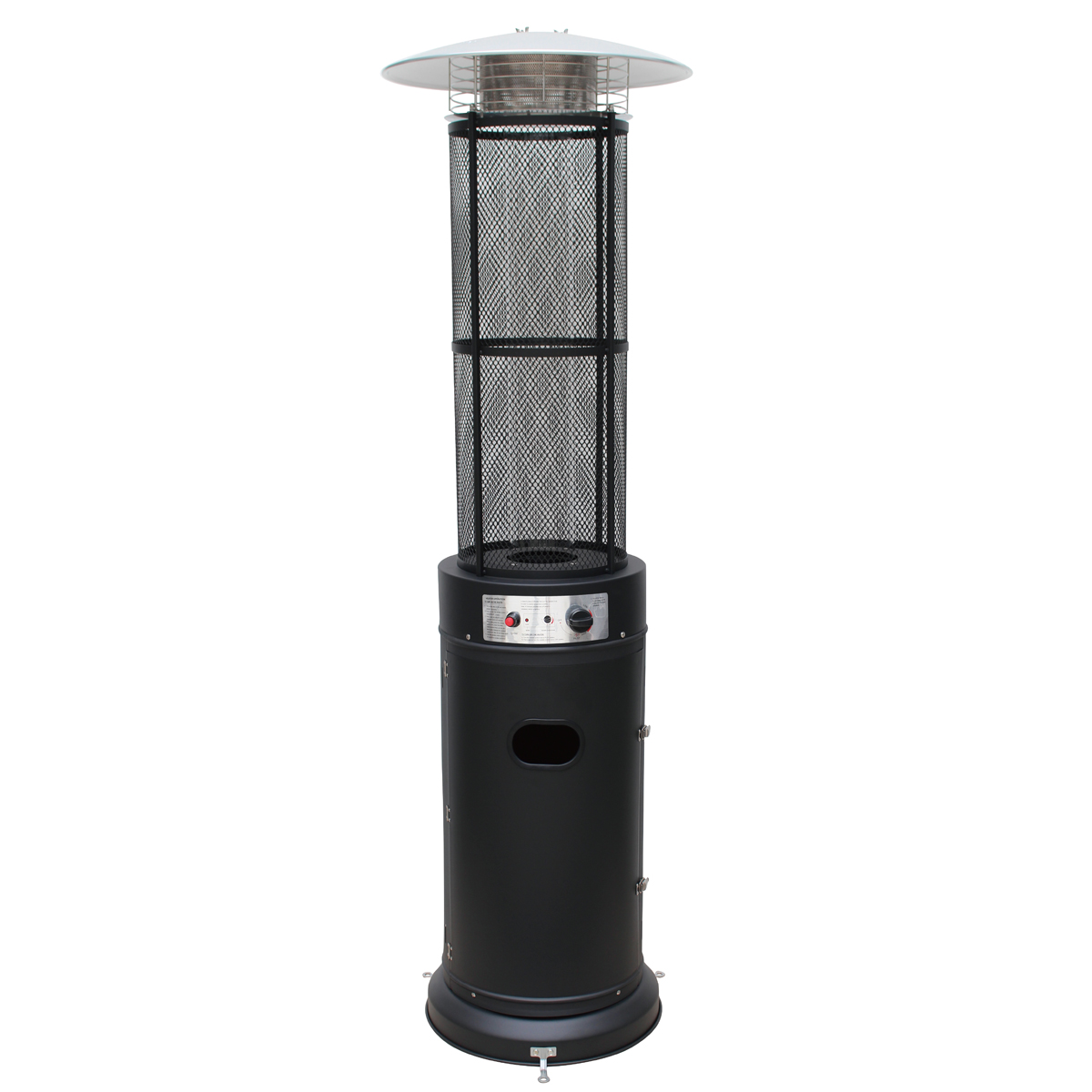 Fornorth Terrassevarmer Rund Rør 11kW Gassdrevet, Sort