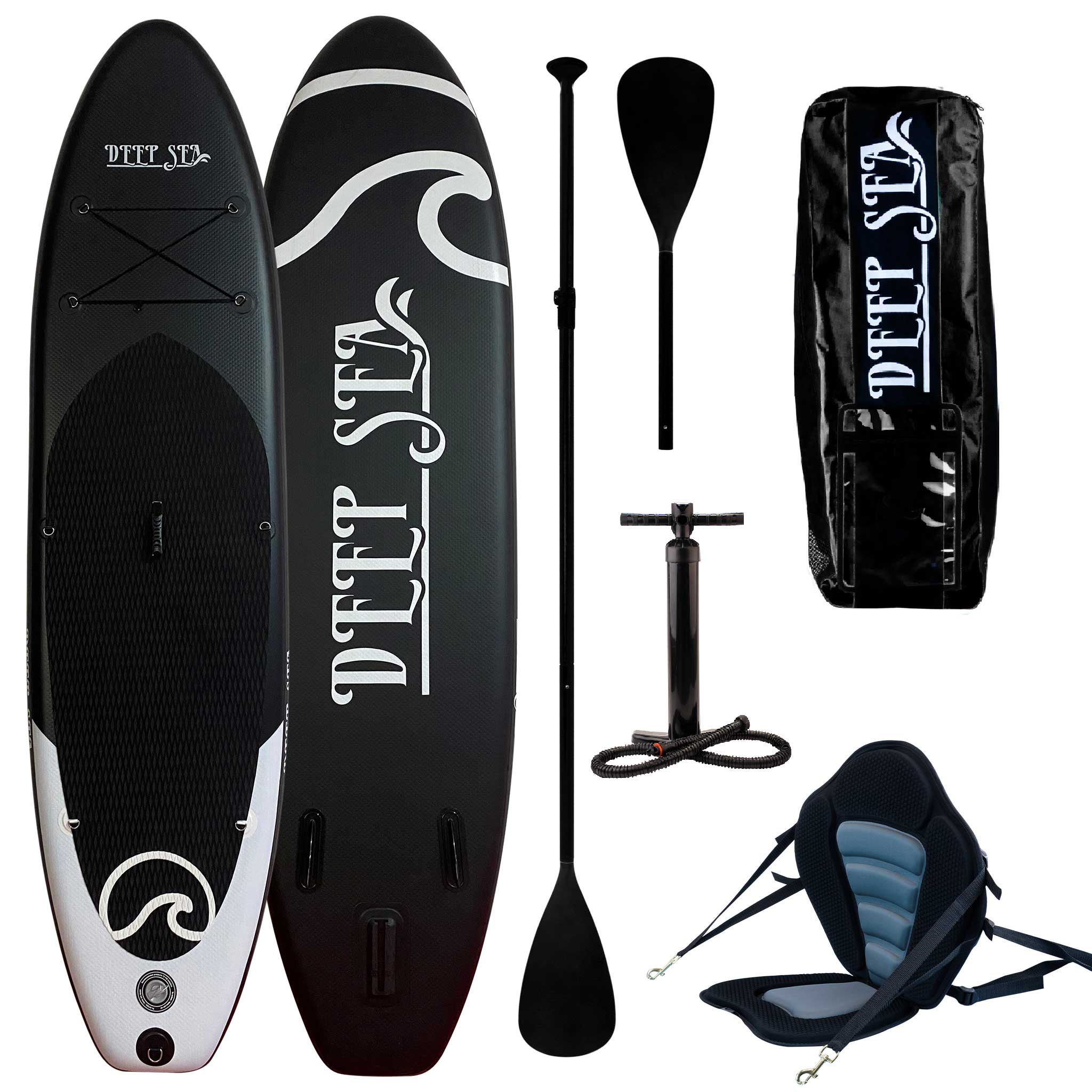 Deep Sea SUP Brett Sett Kayak Pro 300cm, Sortere