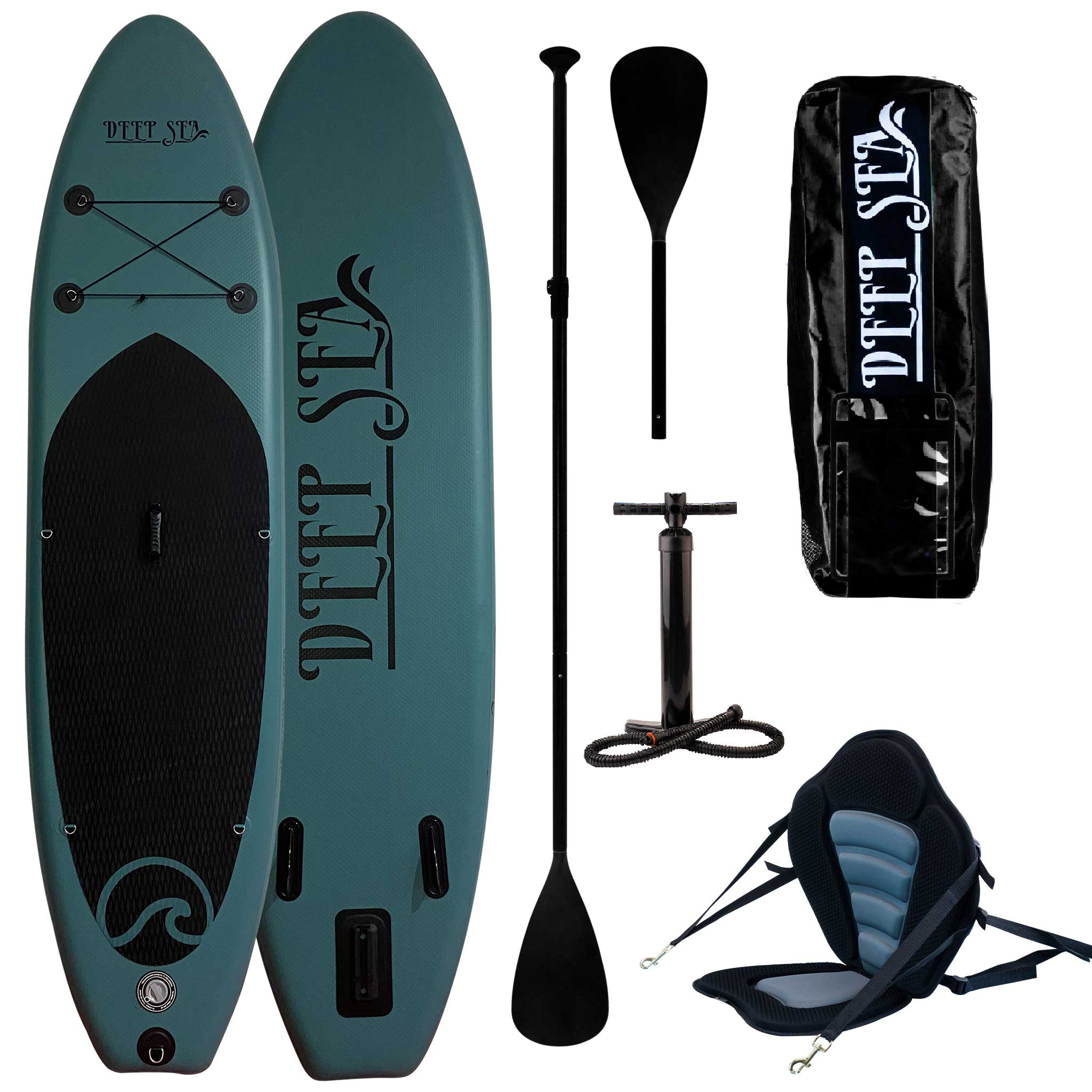 Deep Sea SUP Brett Sett Kayak pro 300cm, Grøn