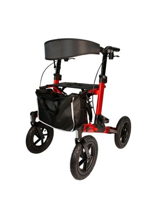 Arvo Rullator Utendørs, rød