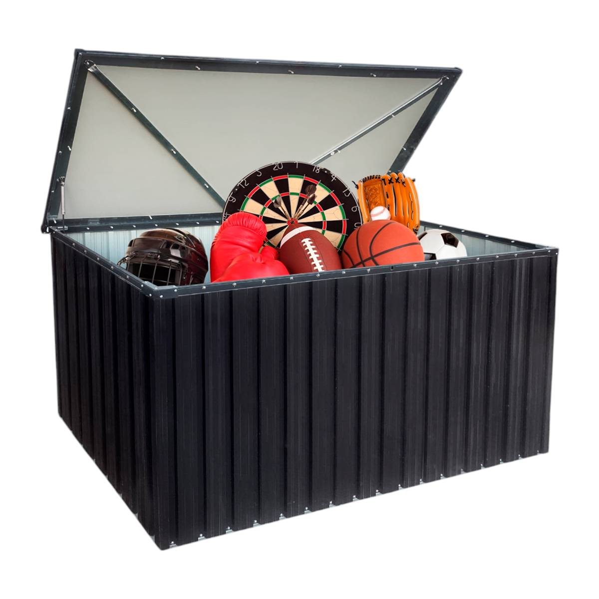 Fornorth Utendørs Oppbevaringsboks 131x78x73cm 610L, Svart