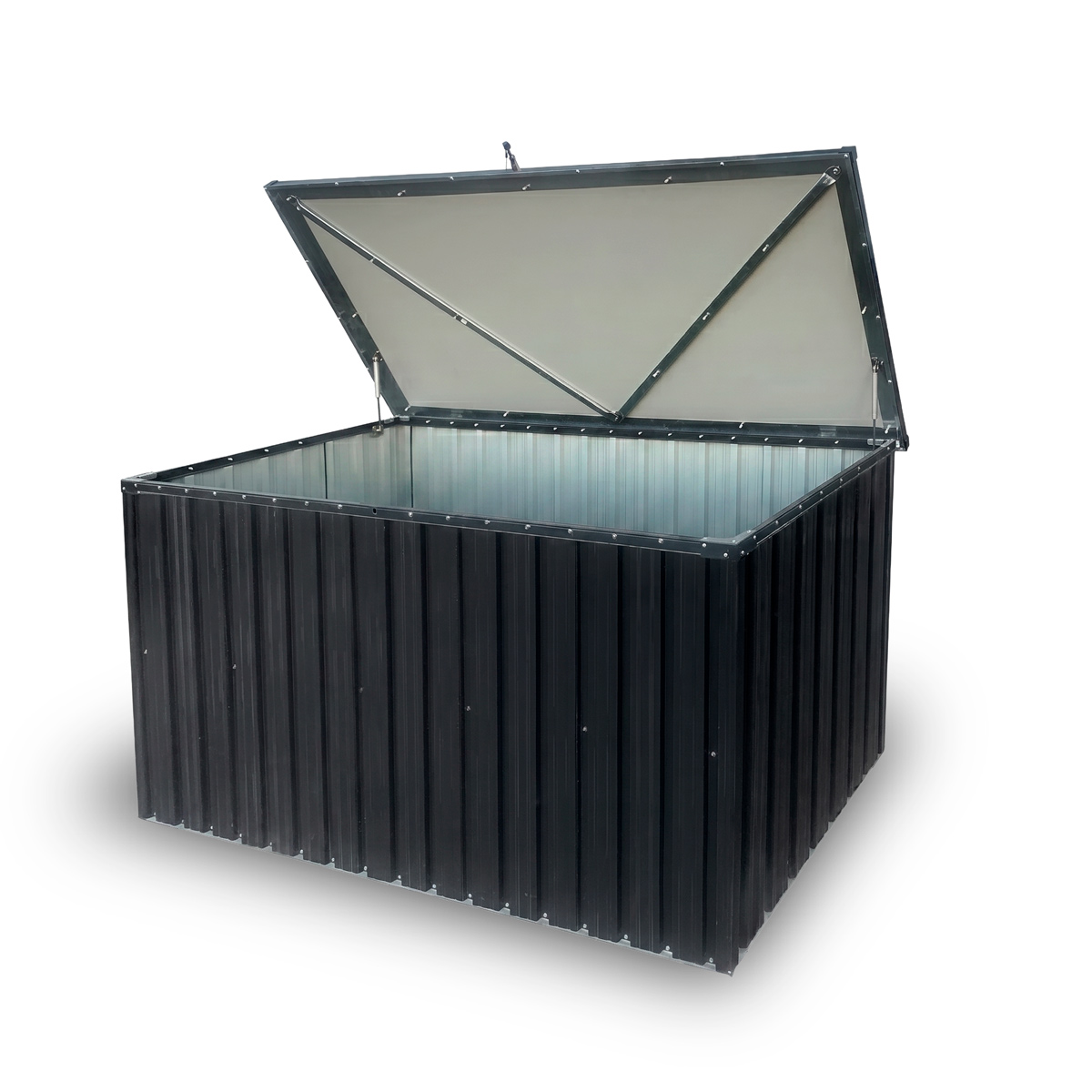 Fornorth Utendørs Oppbevaringsboks 131x78x73cm 610L, Svart
