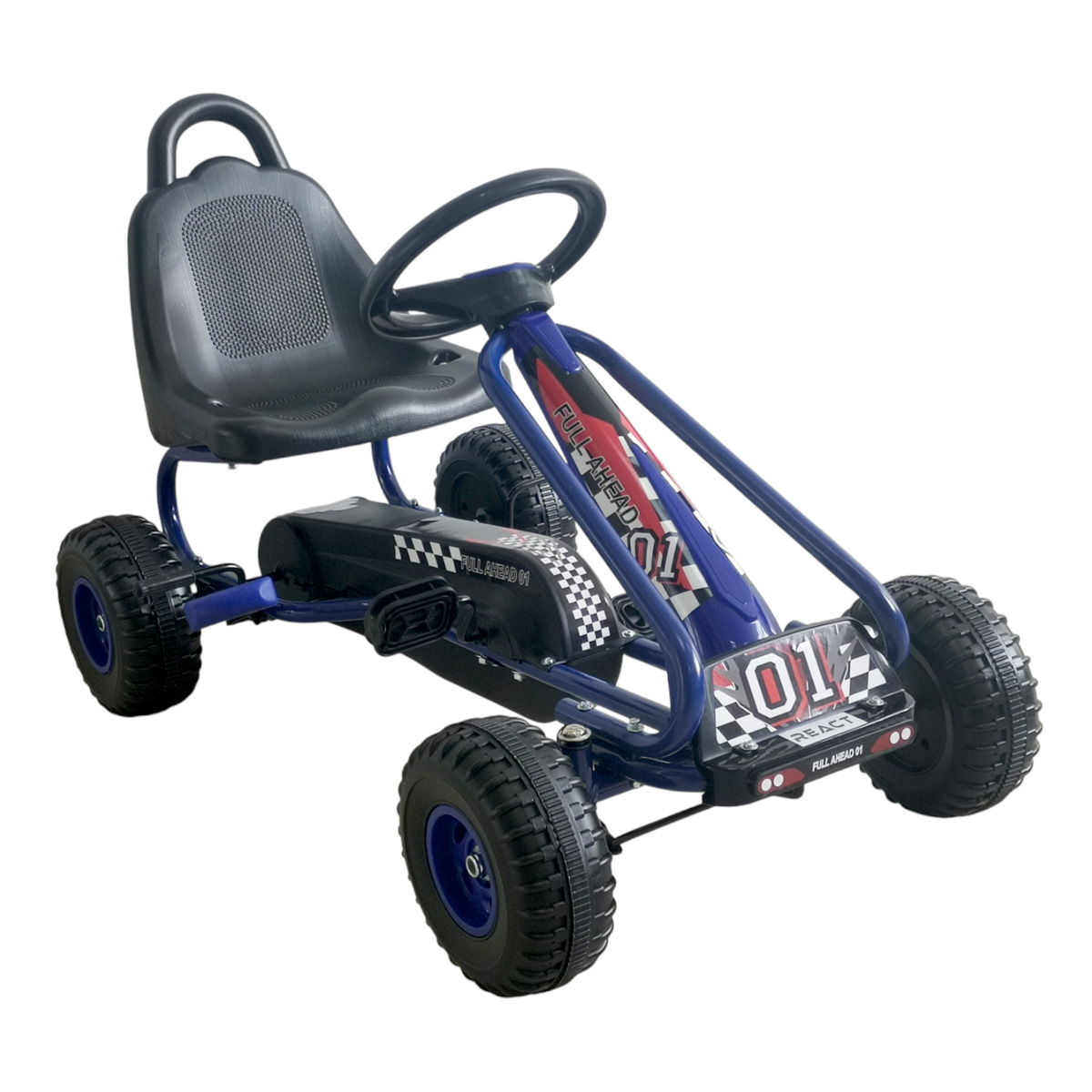 React Pedal Tråbil Rally Blå