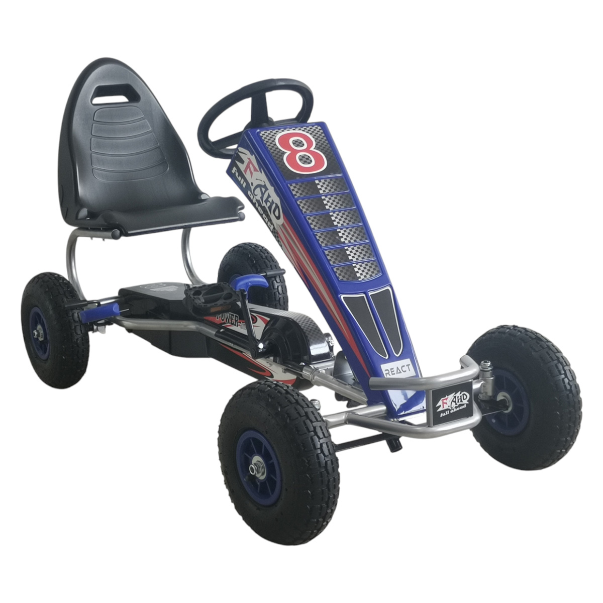 React Pedal Tråbil Racer Blå