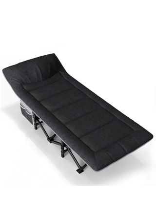 Nordcore Campingseng Premium, Svart-210x80x40cm - maks 280kg