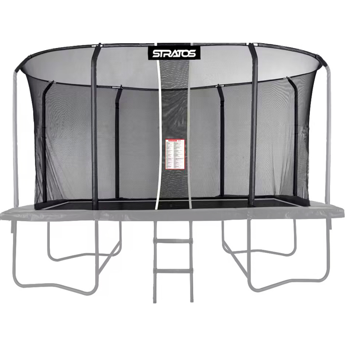 Stratos Rektangel Trampoline Sikkerhetsnett 277x477 cm Premium Black Line