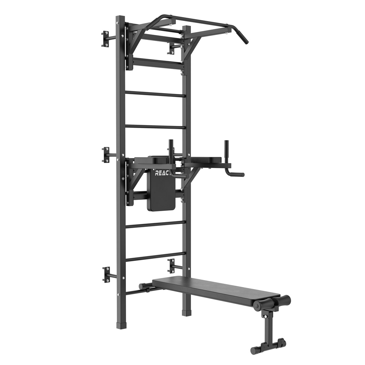 React Ribbevegg/Fitness Tower Metallic Black