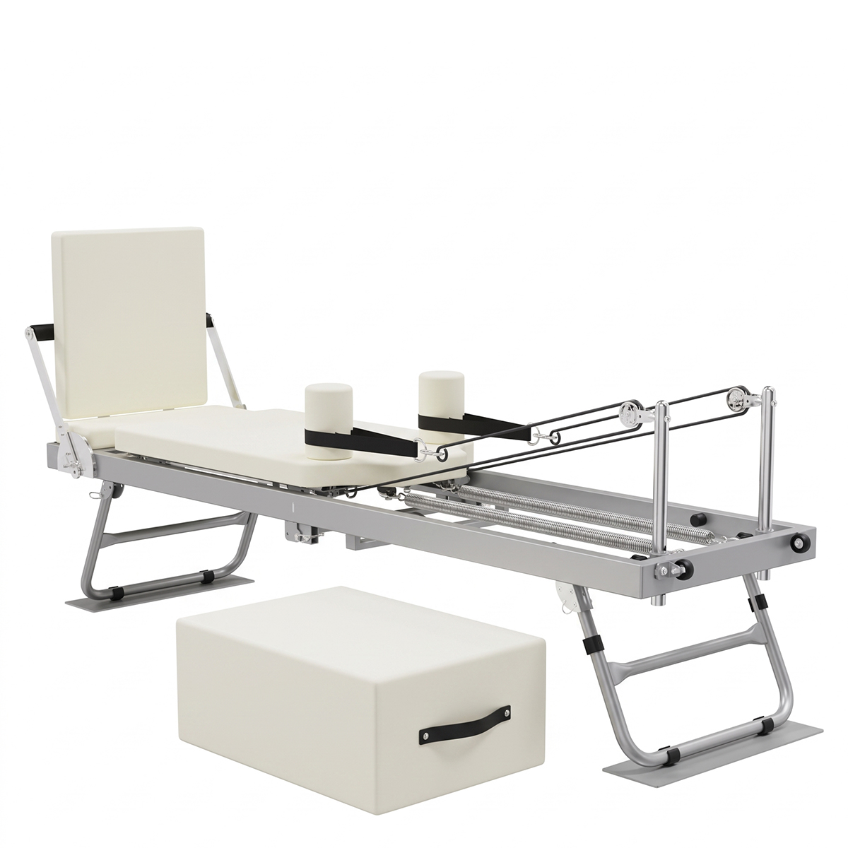 Nordcore Pilates Reformer-maskin, Sammenleggbar, Hvit
