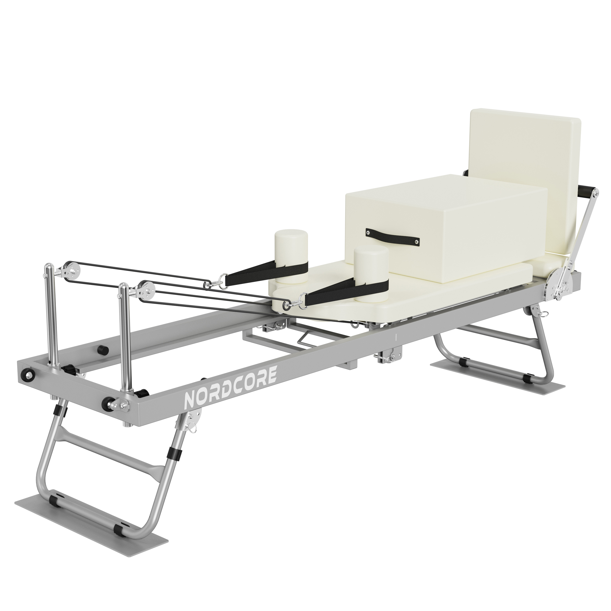 Nordcore Pilates Reformer-maskin, Sammenleggbar, Hvit