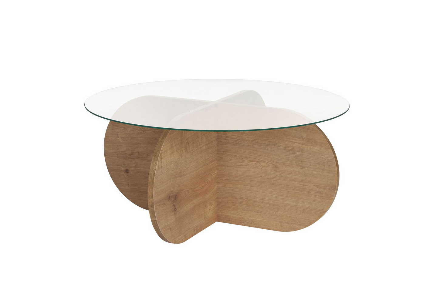 Norda Design moderne sofabord, herdet glass, 75 x 35 x 75 cm | 100% melaminbelagt | stilig og slitesterk