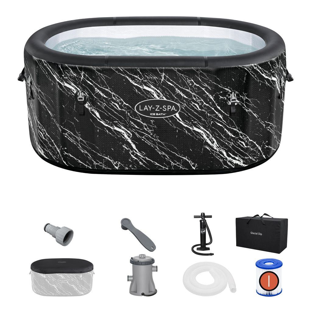 Lay-Z-Spa Glacial Dip isbad svart