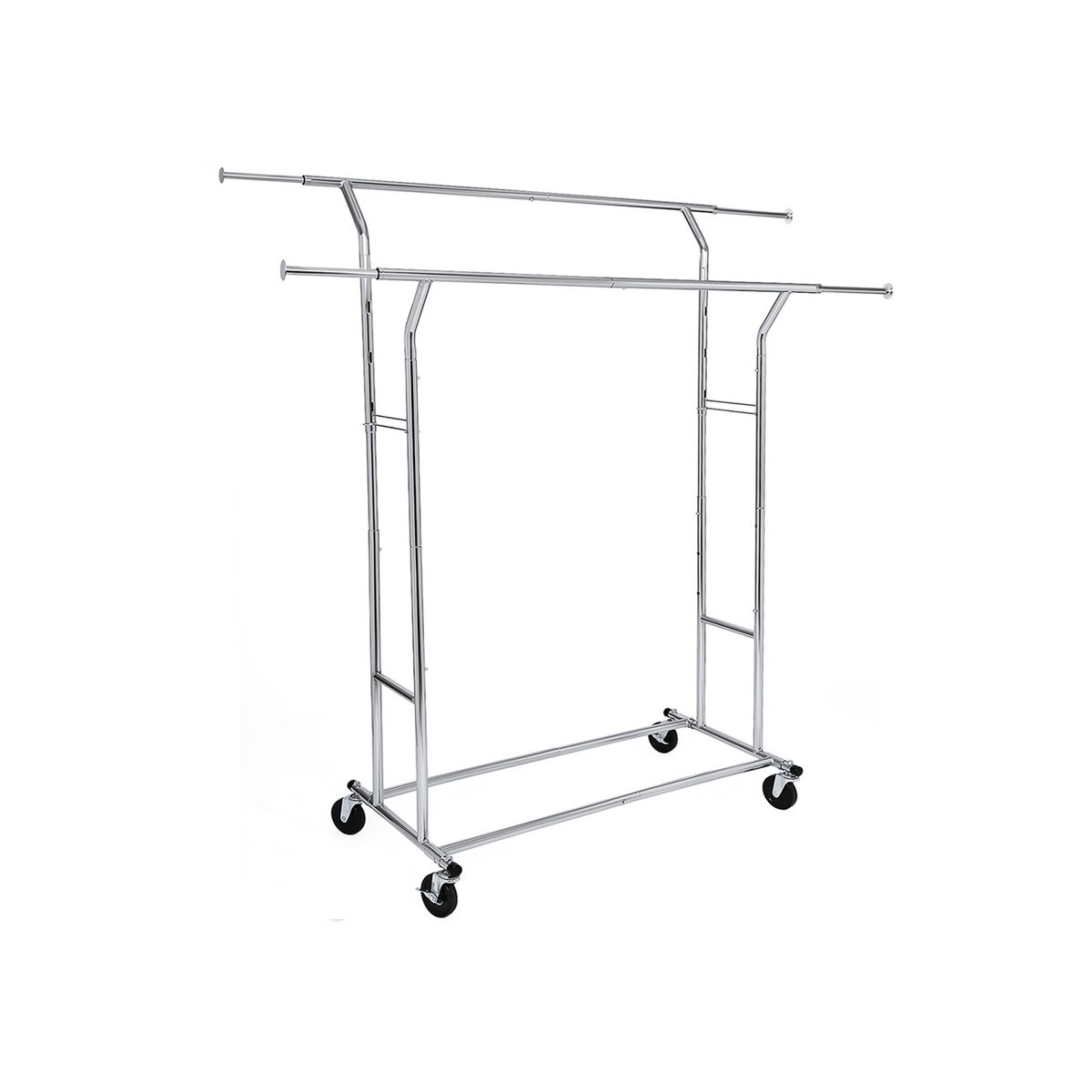 SONGMICS knaggrekke, 129–169 cm, krom, HSR12S