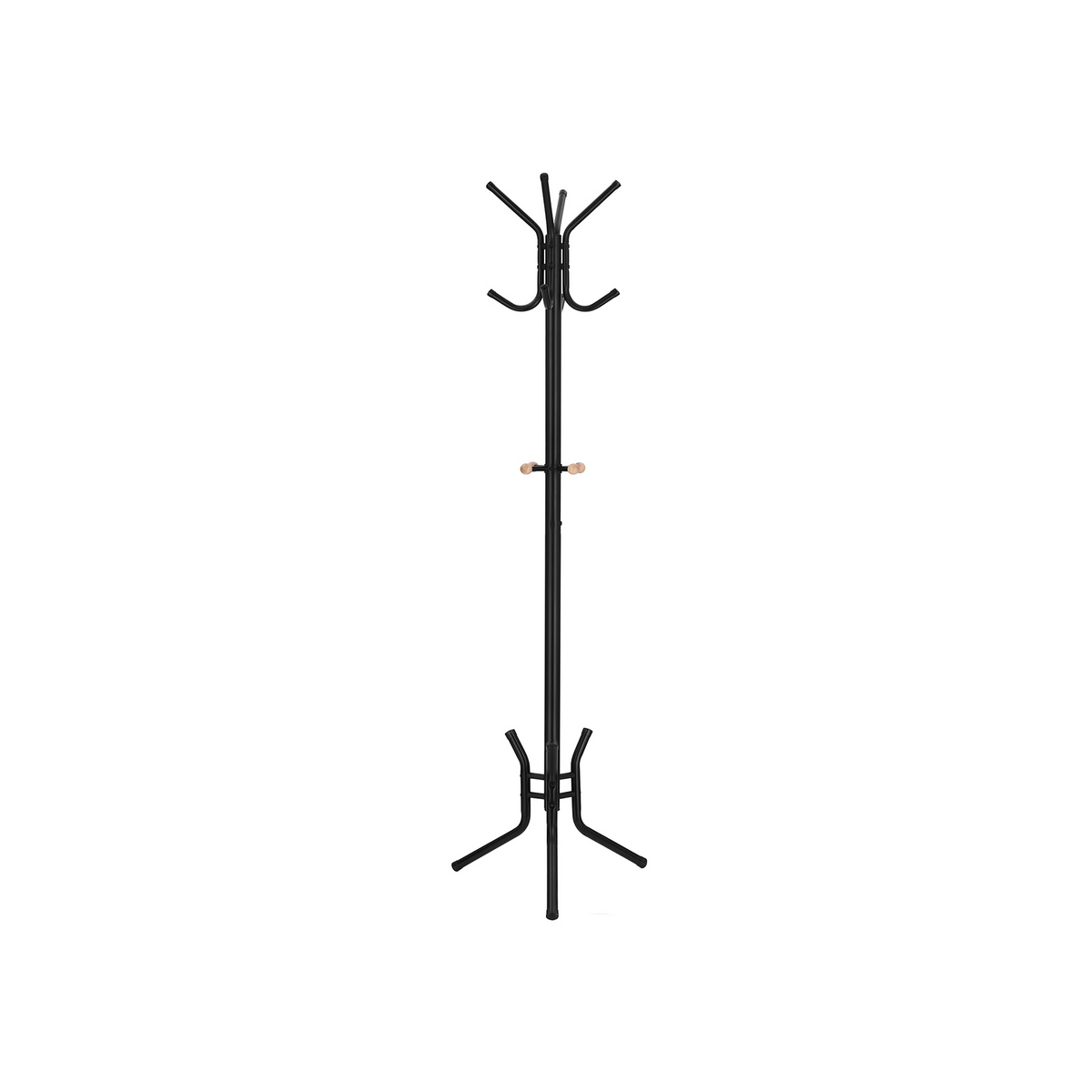 SONGMICS knaggrekke, 12 kroker, 176 cm, svart, RCR17B