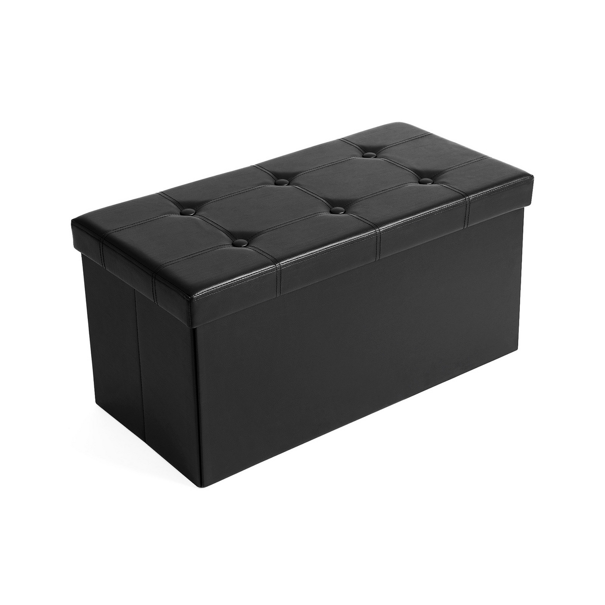 SONGMICS puff, sammenleggbar, svart, LSF105