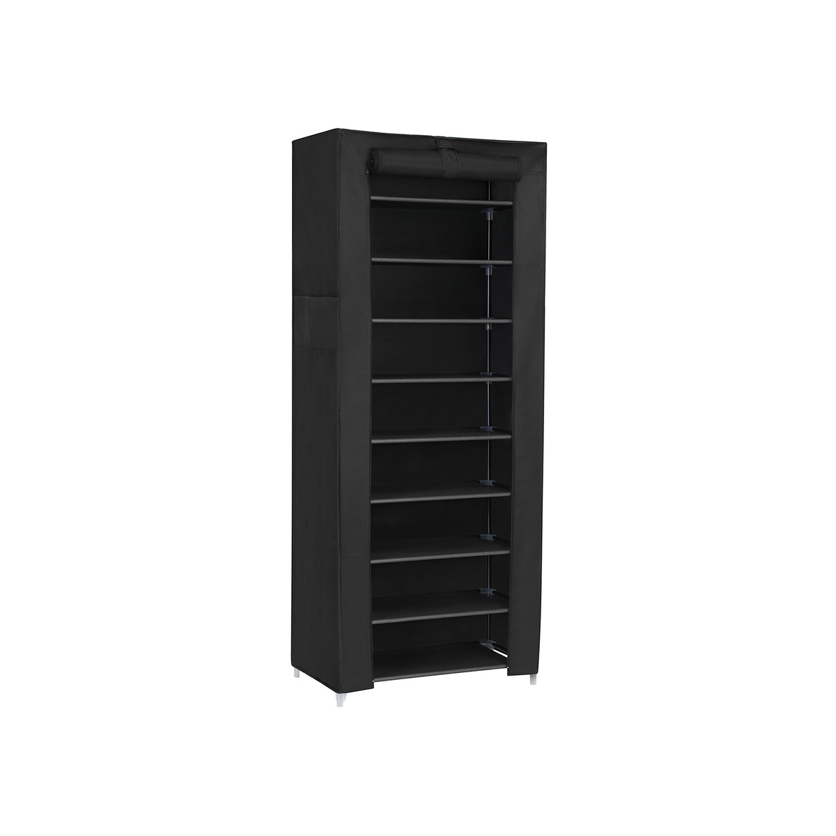 SONGMICS klesstativ, 10 nivåer, 58 × 28 × 160 cm, svart, RXJ10H