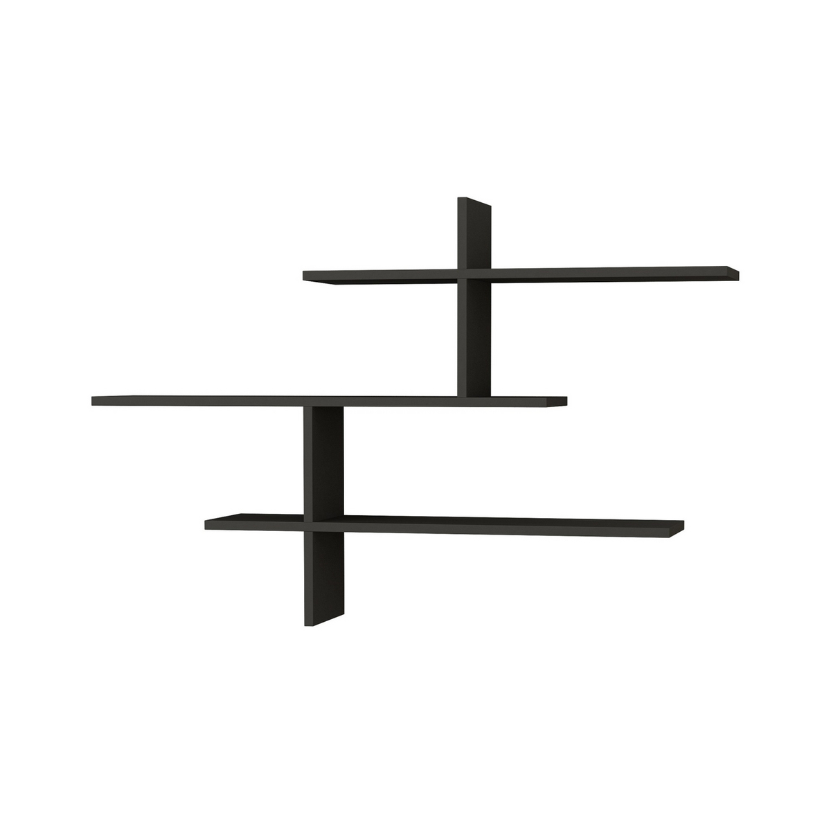 Norda Design moderne vegghylle, 123 x 80.5 x 22 cm | 100% melaminbelagt, 18 mm tykk | stilig oppbevaringsløsning