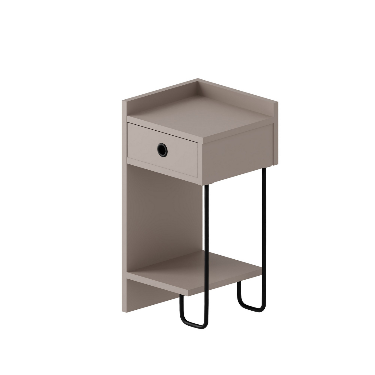 Norda Design moderne nattbord, 32 x 61 x 30 cm | 100% melaminbelagt sponplate, 18 mm tykk | stilig og funksjonelt design for alle soverom