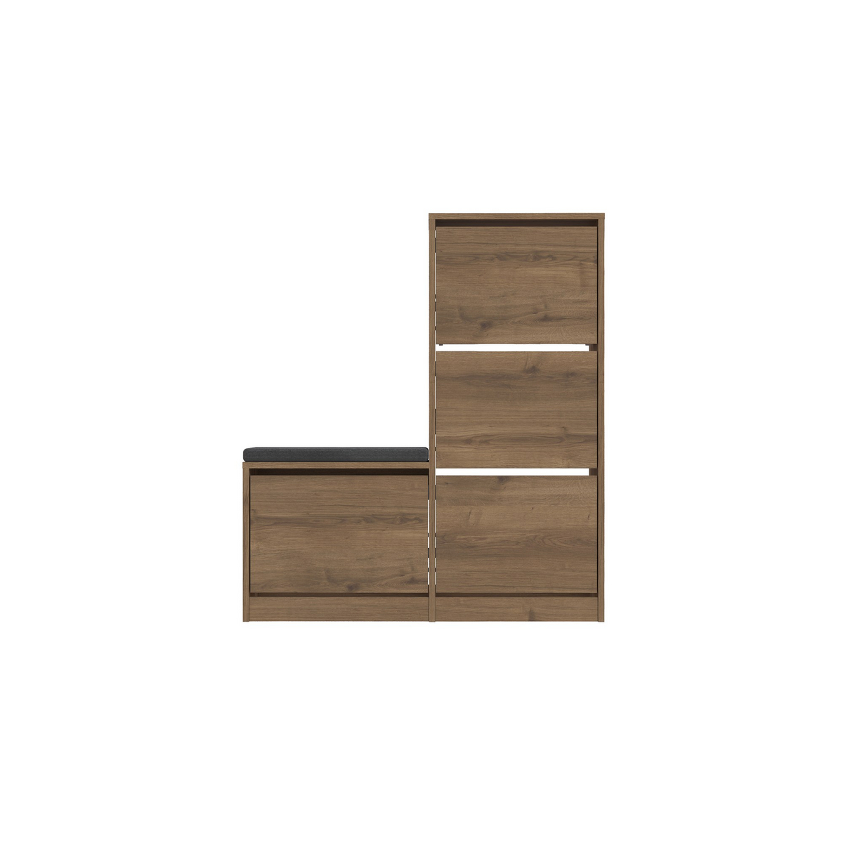 Norda Design moderne skoskap, 105 x 118.5 x 26 cm | 100% melaminbelagt, 18 mm tykk | stilig oppbevaringsløsning