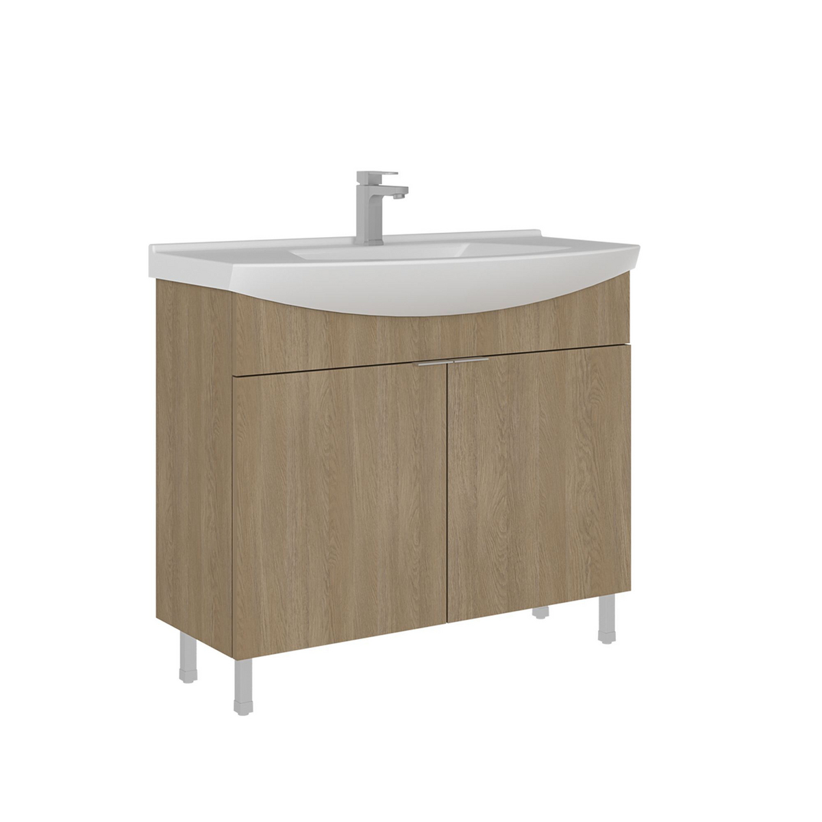 Norda Design Baderomsskap med servant Purus 100 50 x 100 x 83 cm