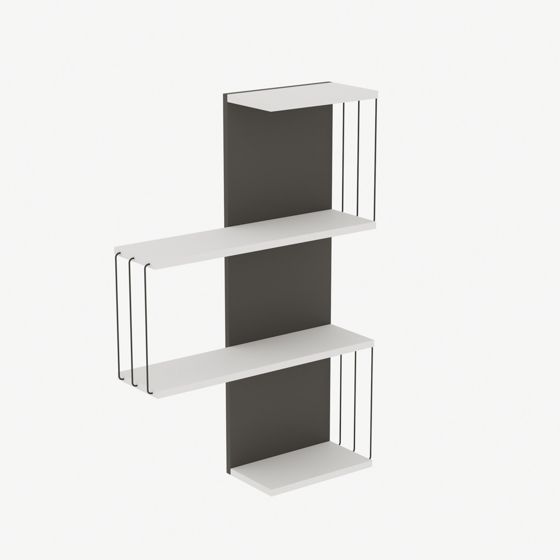 Norda Design moderne vegghylle, 64 x 96 x 19 cm | 100% melaminbelagt, 18 mm tykk | stilig og funksjonell